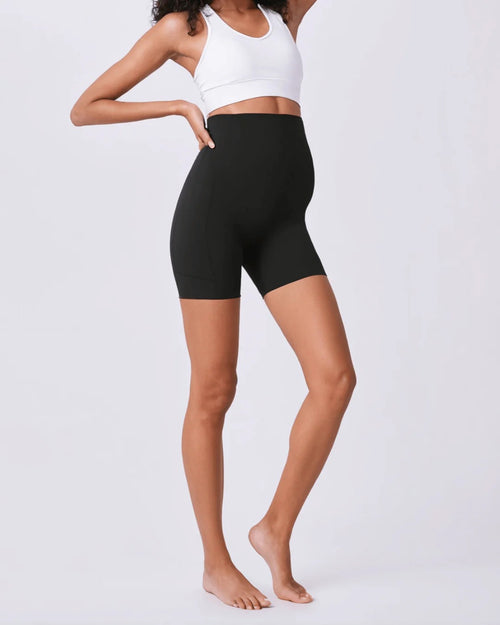 Maternity Yoga Shorts with Pockets