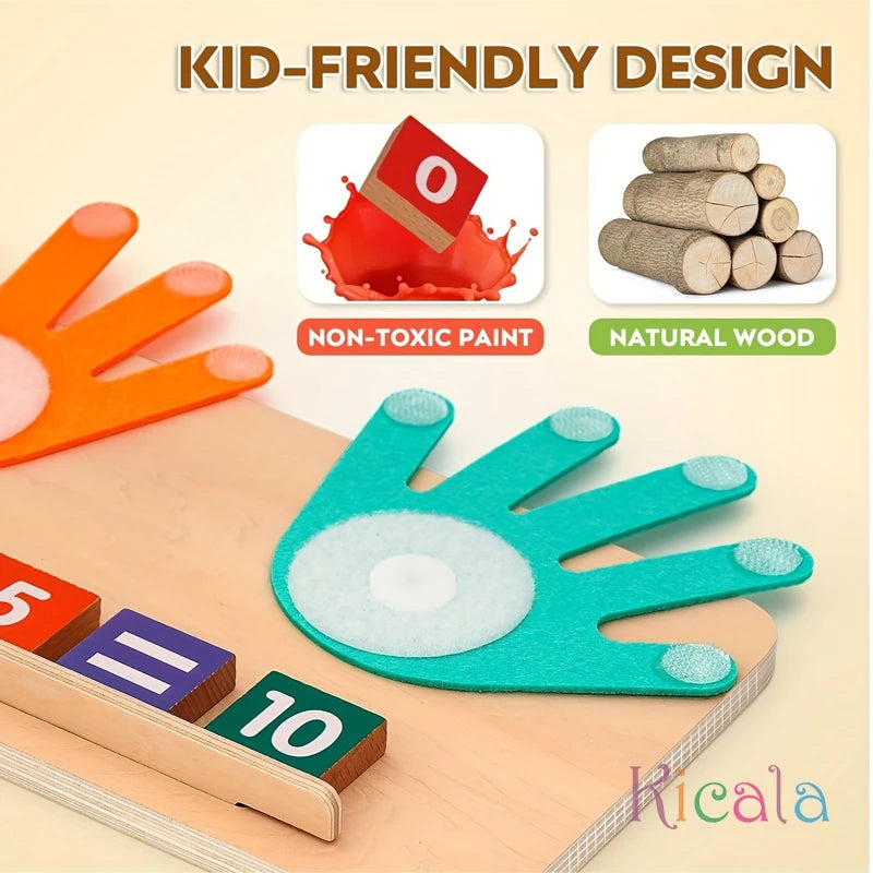 Kids Wooden Finger Arithmetic Montessori