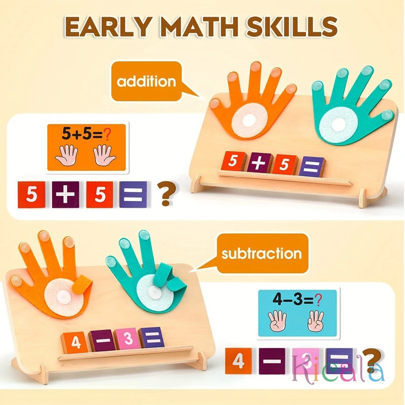 Kids Wooden Finger Arithmetic Montessori