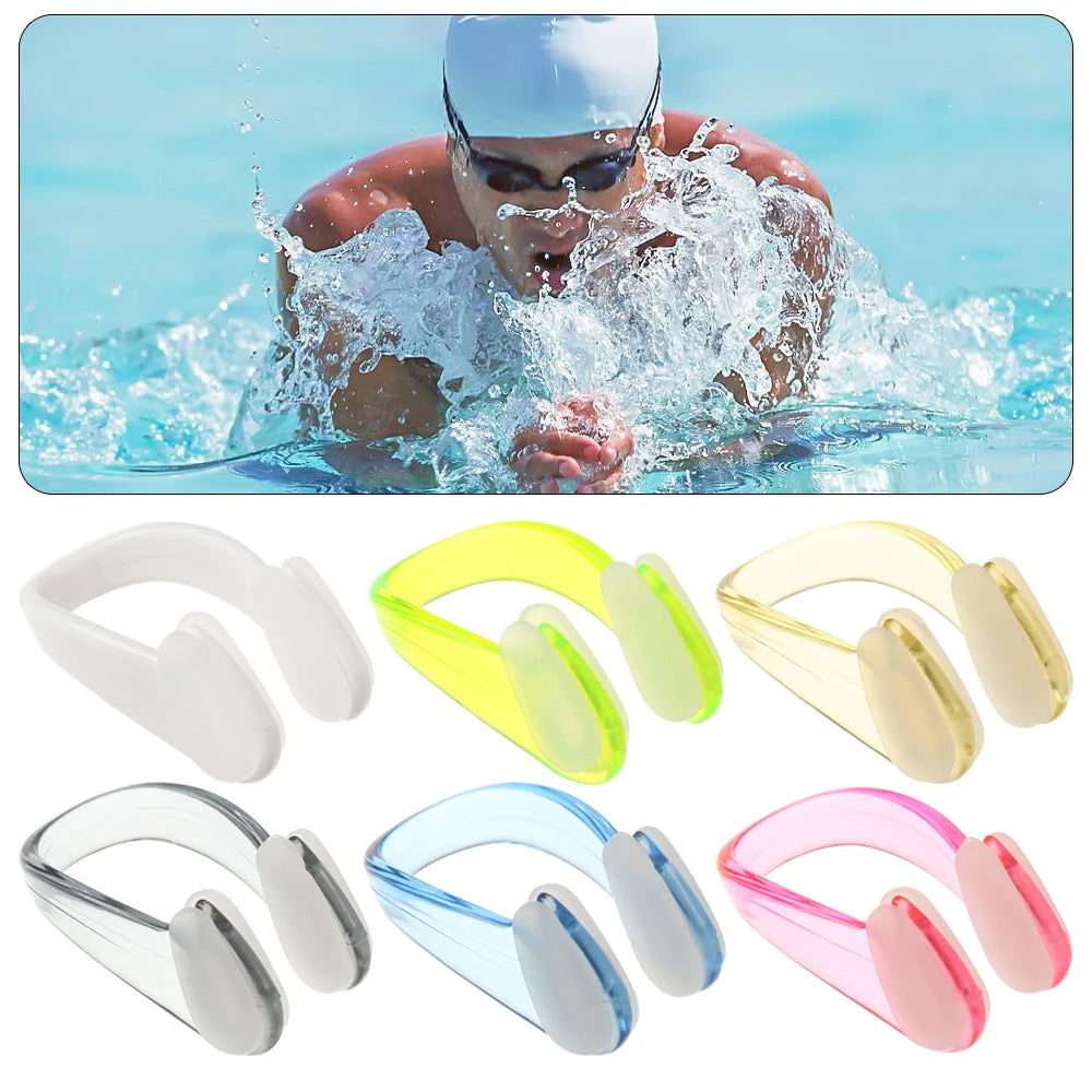 4PCS Small Size 6 Colors Silicone Soft Swimming Nose Clip Swim Earplug Pool Waterproof Earplug Suit Accessories for Adult Kids