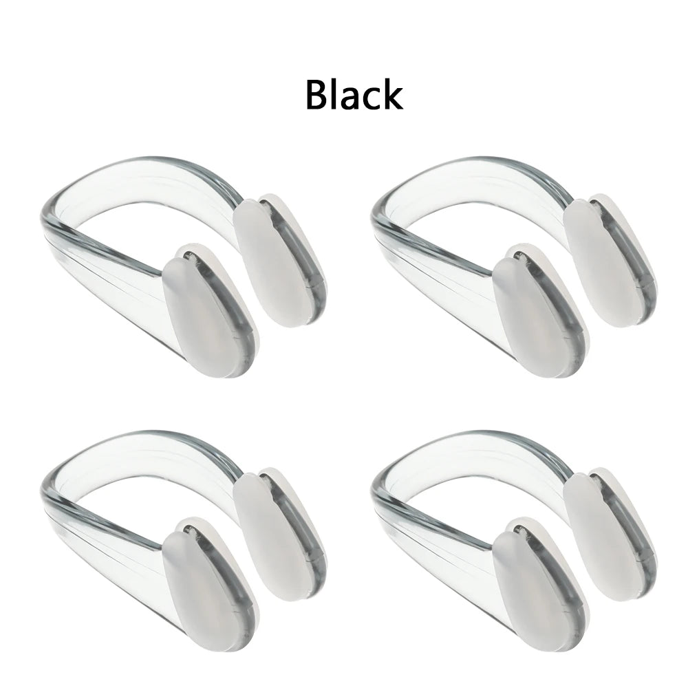 4PCS Small Size 6 Colors Silicone Soft Swimming Nose Clip Swim Earplug Pool Waterproof Earplug Suit Accessories for Adult Kids