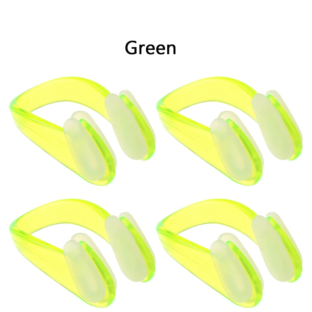 4PCS Small Size 6 Colors Silicone Soft Swimming Nose Clip Swim Earplug Pool Waterproof Earplug Suit Accessories for Adult Kids