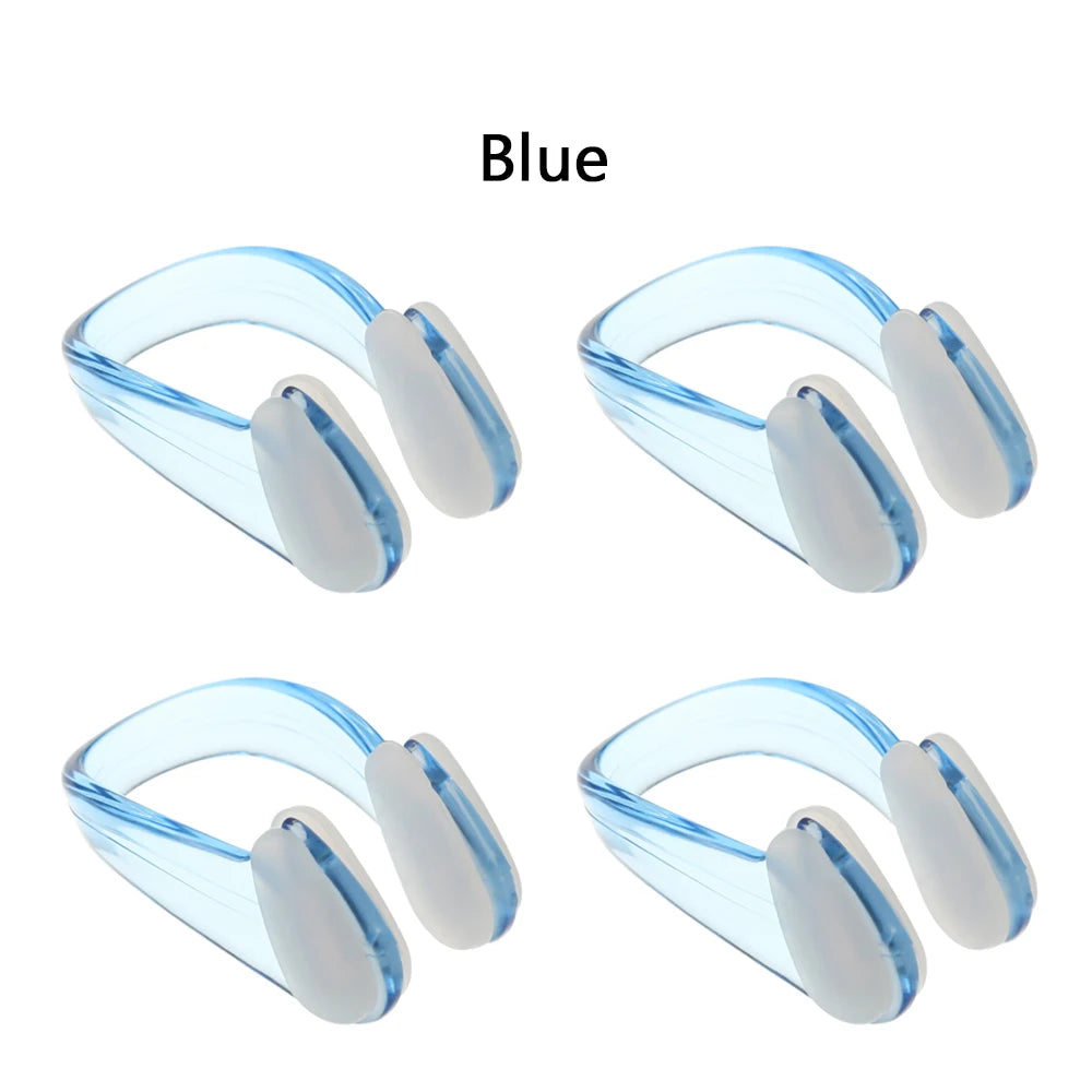 4PCS Small Size 6 Colors Silicone Soft Swimming Nose Clip Swim Earplug Pool Waterproof Earplug Suit Accessories for Adult Kids