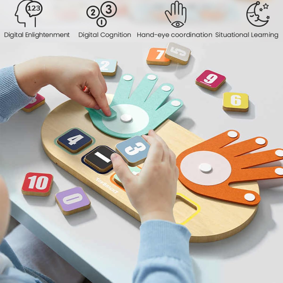 Kids Wooden Finger Arithmetic Montessori