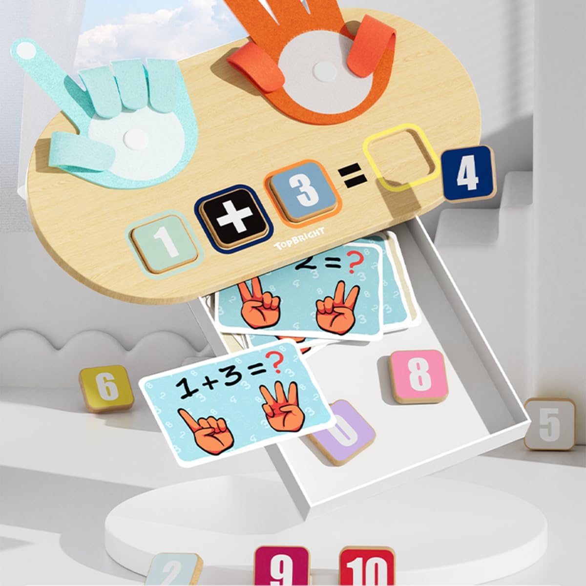 Kids Wooden Finger Arithmetic Montessori