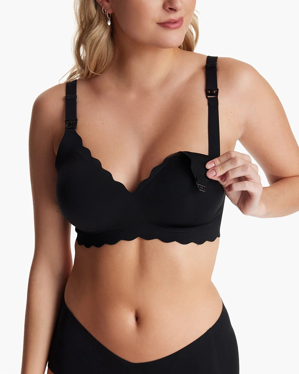 Jelly Strip™ – Set of 2 seamless push-up nursing bras with floral pattern