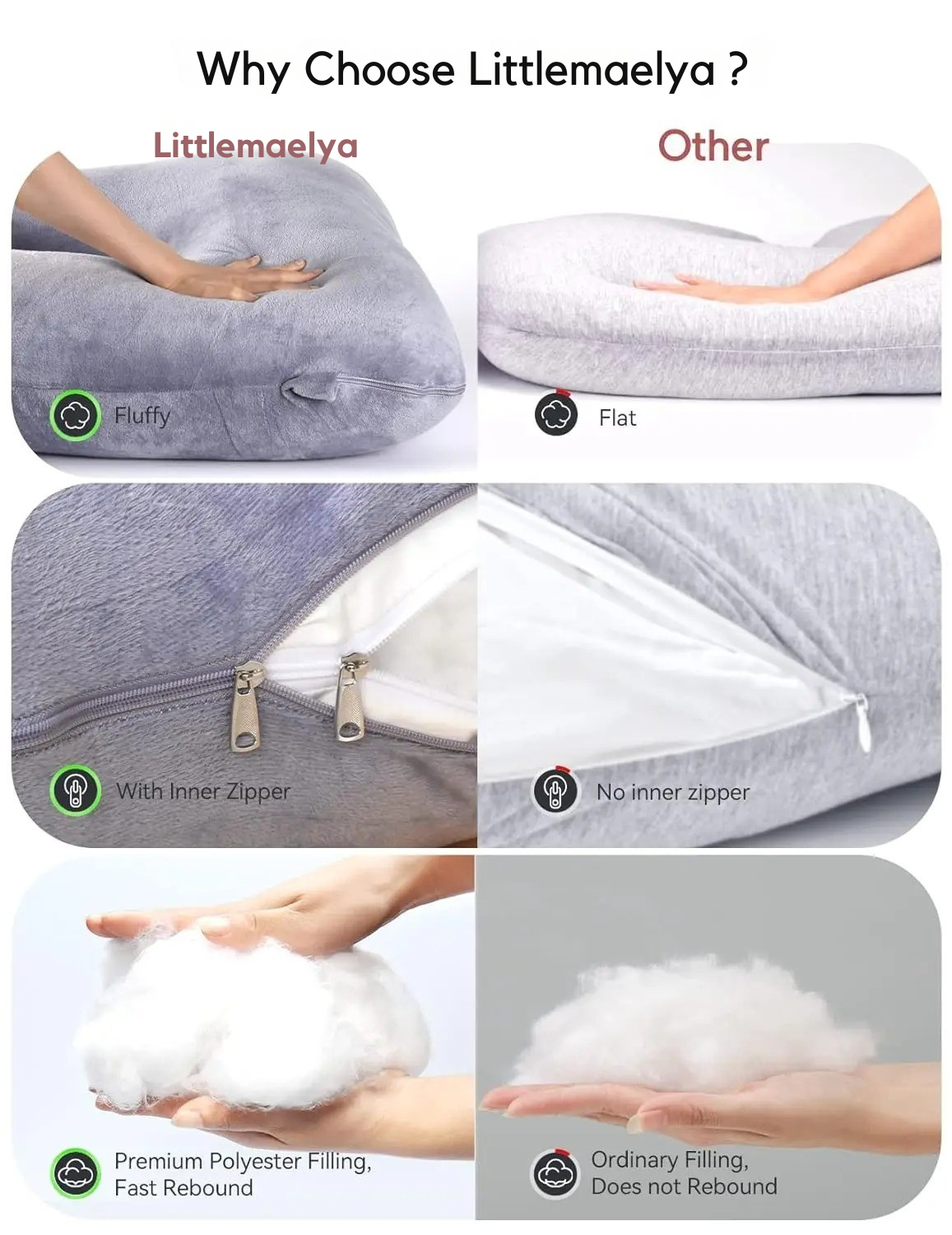 U-shaped pregnancy pillow made from cooling fabric