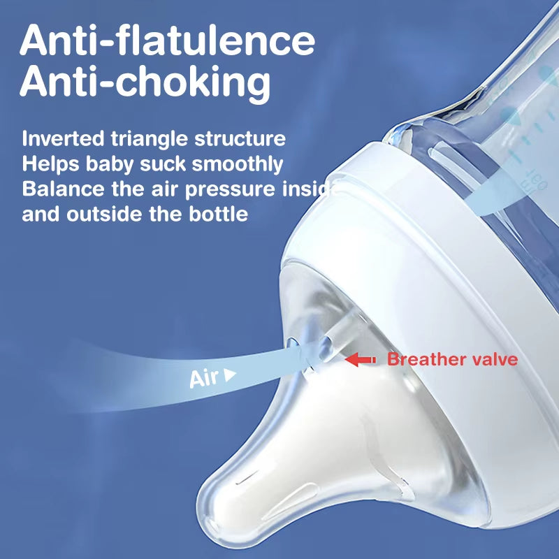 Baby Bottles Glass for newborns - Anti-Flatulence Milk Feeding Bottles - BPA-FREE