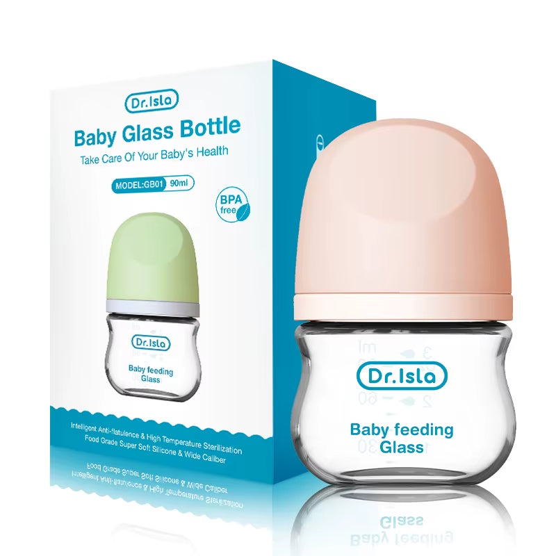 Baby Bottles Glass for newborns - Anti-Flatulence Milk Feeding Bottles - BPA-FREE