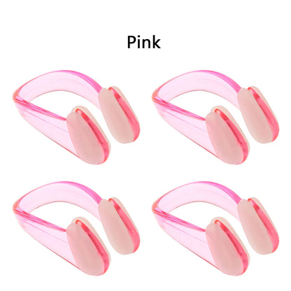 4PCS Small Size 6 Colors Silicone Soft Swimming Nose Clip Swim Earplug Pool Waterproof Earplug Suit Accessories for Adult Kids