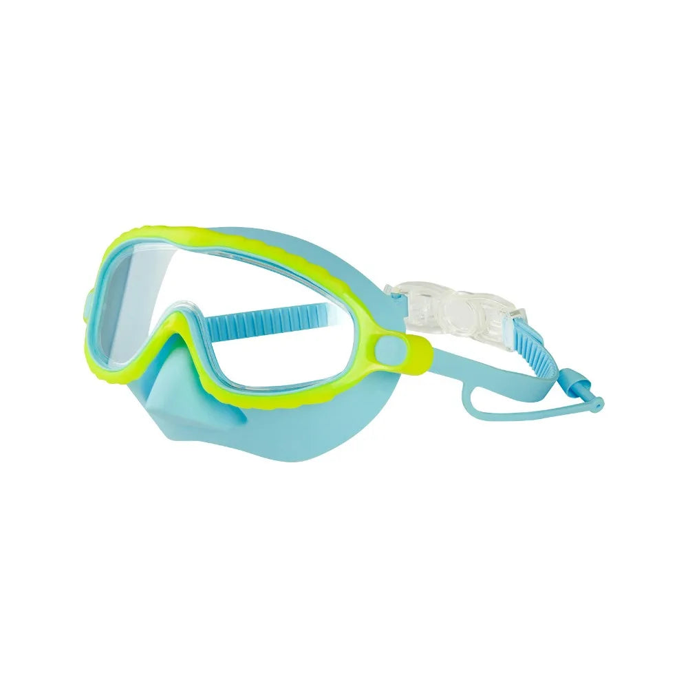 Swim Goggles with Nose Cover Wide Field of View Diving Mask Anti-Fog Anti-Leak ,Toddler Swimming Goggles for Kids Ages 3-15