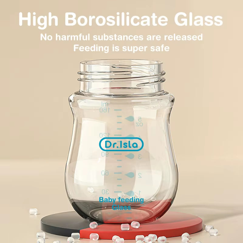 Baby Bottles Glass for newborns - Anti-Flatulence Milk Feeding Bottles - BPA-FREE