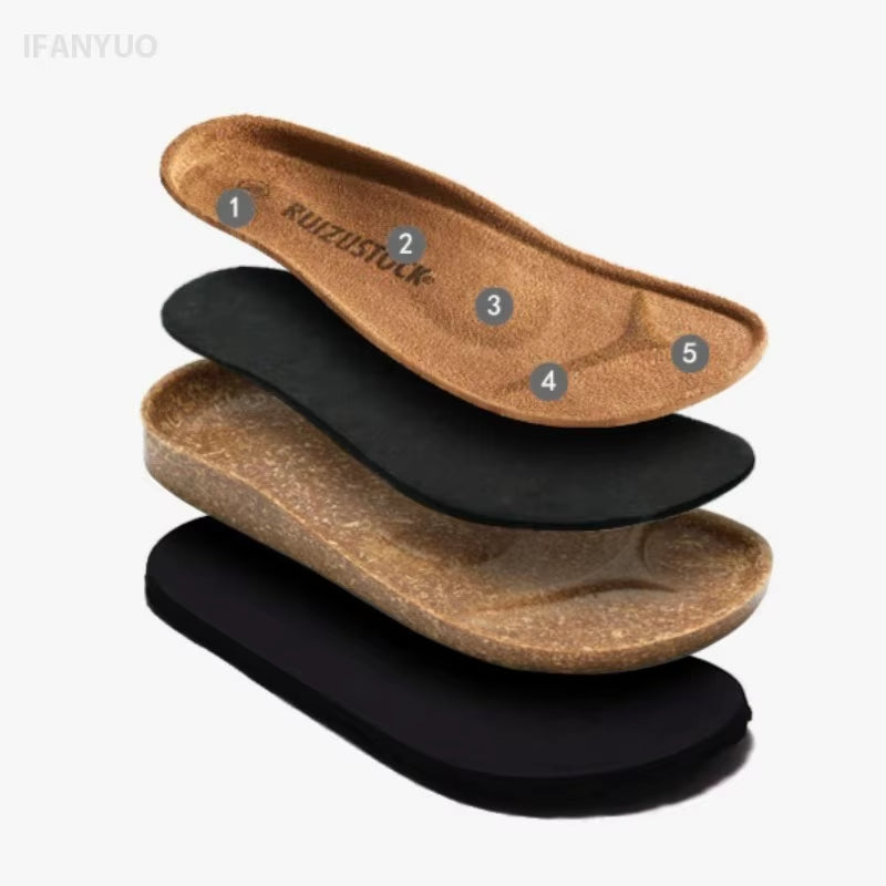 3-10Y Children'S Clogs 2025 Autumn Winter Children'S Sandals Genuine Leather Boys Girls Beach Slippers Kids Matte Leather Shoe