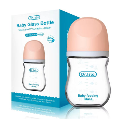 Baby Bottles Glass for newborns - Anti-Flatulence Milk Feeding Bottles - BPA-FREE