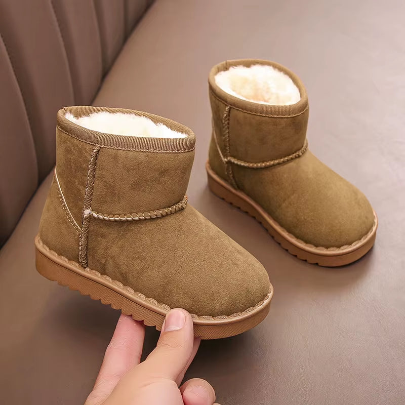 Children Snow Boots Winter Cute Warm Fashion anti Slip Shoes Kids Boys Girls Leisure Thick Fur Platform Flat Short Boot Sneakers