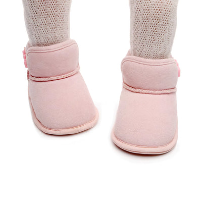 Baby Girls Boys Winter Ankle Boots Non-Slip Newborn Snow Shoes Soft Bottom Fleece Warm Flats Casual Toddler Infant Walking Shoes