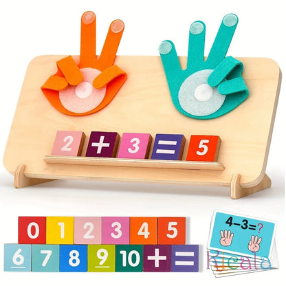 Kids Wooden Finger Arithmetic Montessori