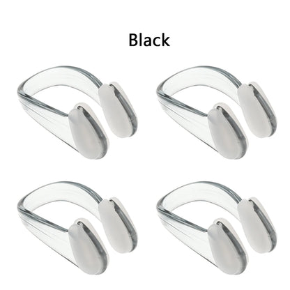 4PCS Small Size 6 Colors Silicone Soft Swimming Nose Clip Swim Earplug Pool Waterproof Earplug Suit Accessories for Adult Kids