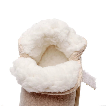 Baby Girls Boys Winter Ankle Boots Non-Slip Newborn Snow Shoes Soft Bottom Fleece Warm Flats Casual Toddler Infant Walking Shoes