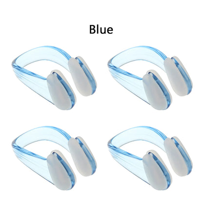 4PCS Small Size 6 Colors Silicone Soft Swimming Nose Clip Swim Earplug Pool Waterproof Earplug Suit Accessories for Adult Kids