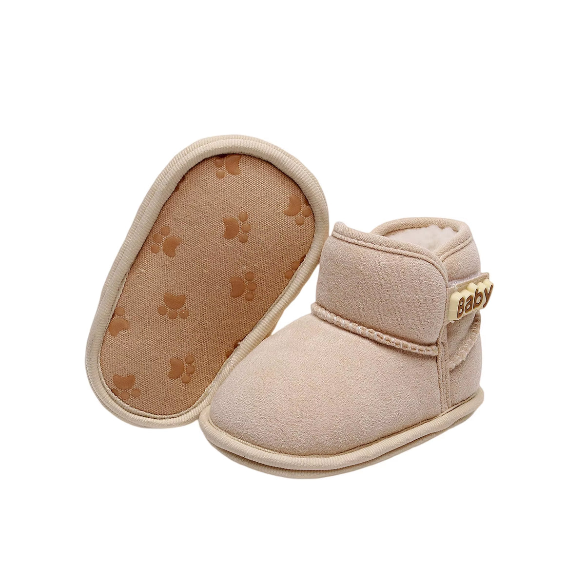 Baby Girls Boys Winter Ankle Boots Non-Slip Newborn Snow Shoes Soft Bottom Fleece Warm Flats Casual Toddler Infant Walking Shoes