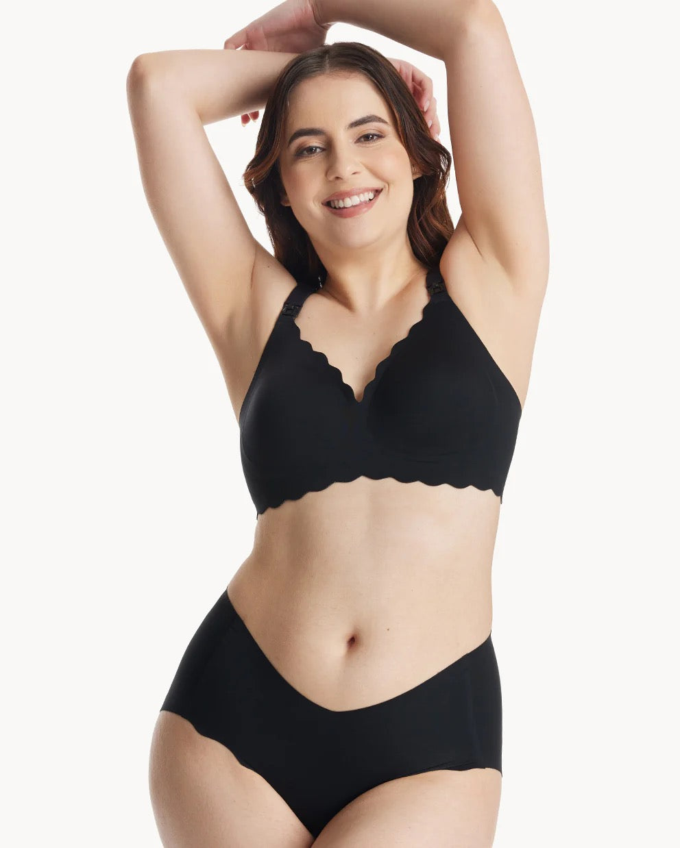 Jelly Strip™ – Set of 2 seamless push-up nursing bras with floral pattern