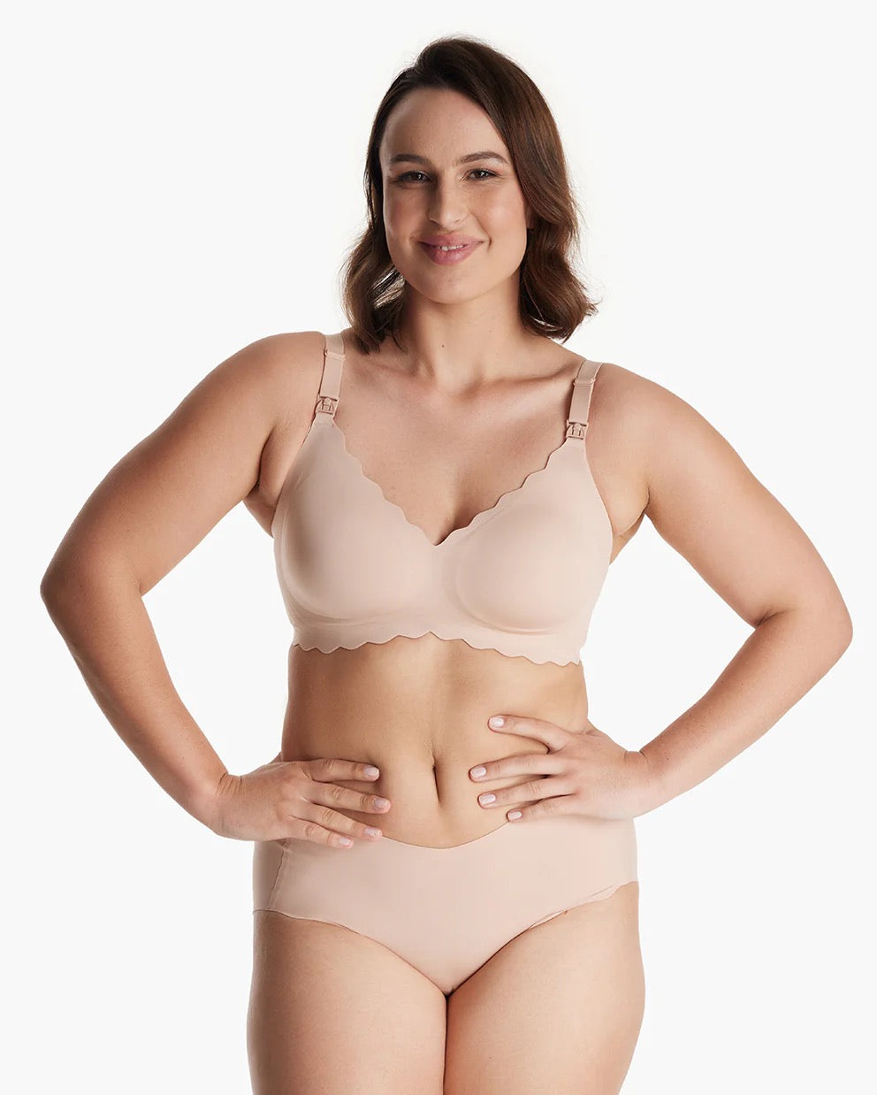 Jelly Strip™ – Set of 2 seamless push-up nursing bras with floral pattern