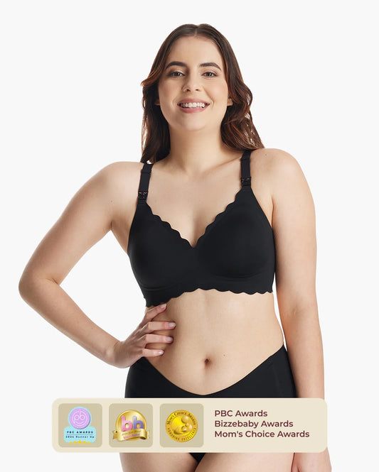 Jelly Strip™ – Set of 2 seamless push-up nursing bras with floral pattern